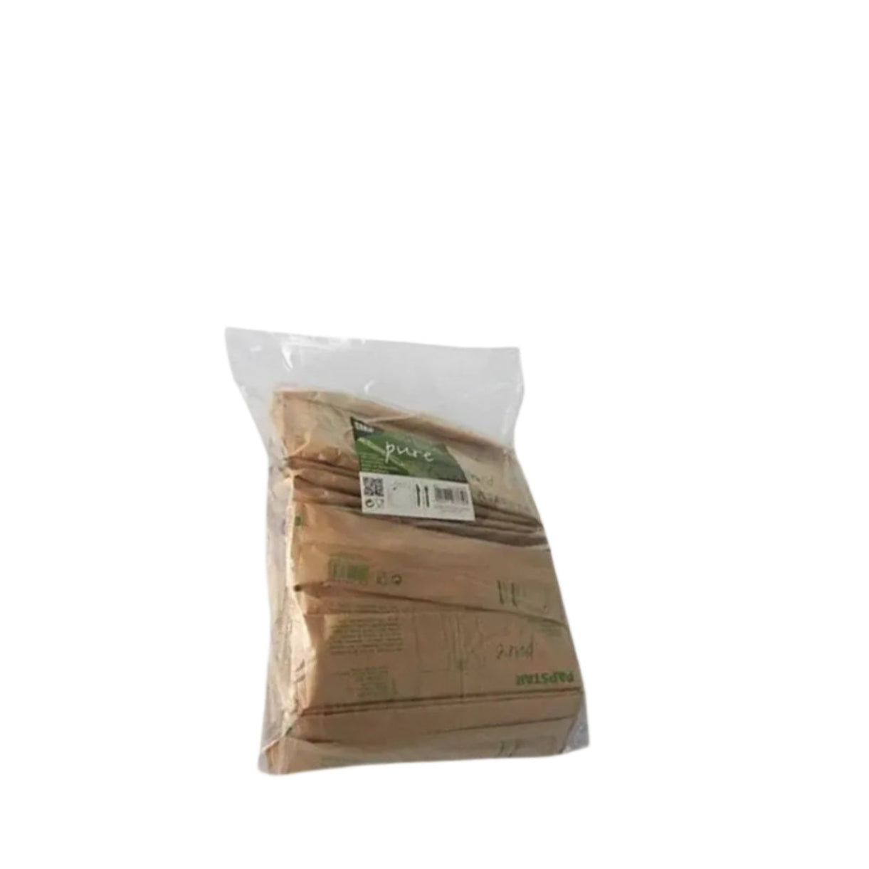 Besteckset aus Holz "pure", Messer, Gabel, Serviette in Papierbeutel von Papstar 50 Stück