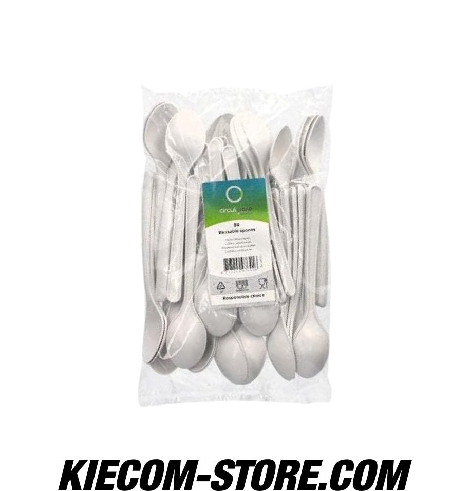 Löffel (Mehrweg), PP, 18,5 cm, weiss, extra stabil (50 Stück)