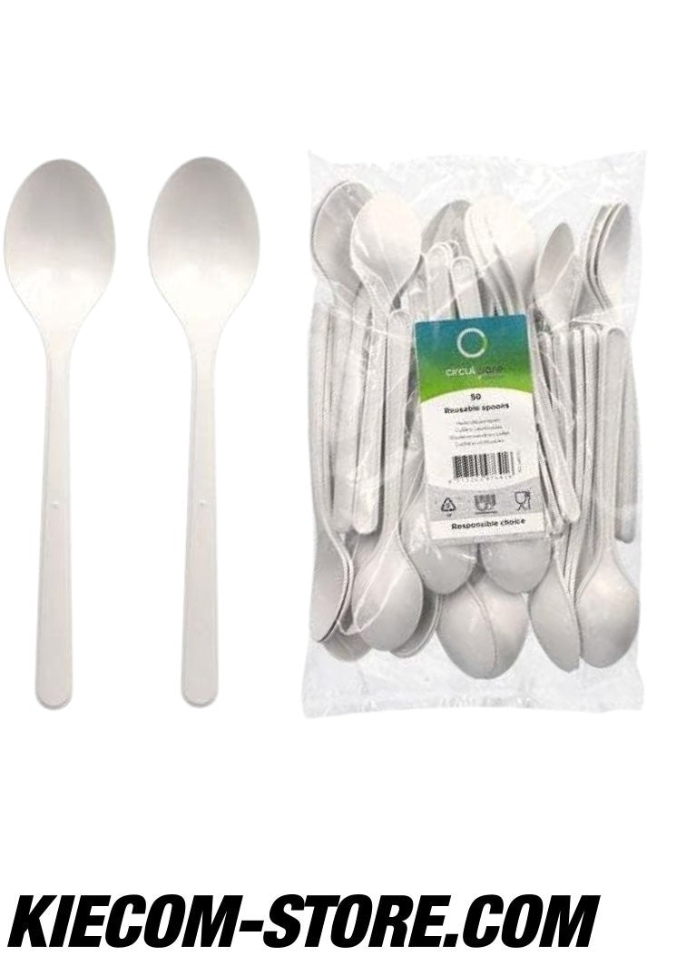 Löffel (Mehrweg), PP, 18,5 cm, weiss, extra stabil (50 Stück)