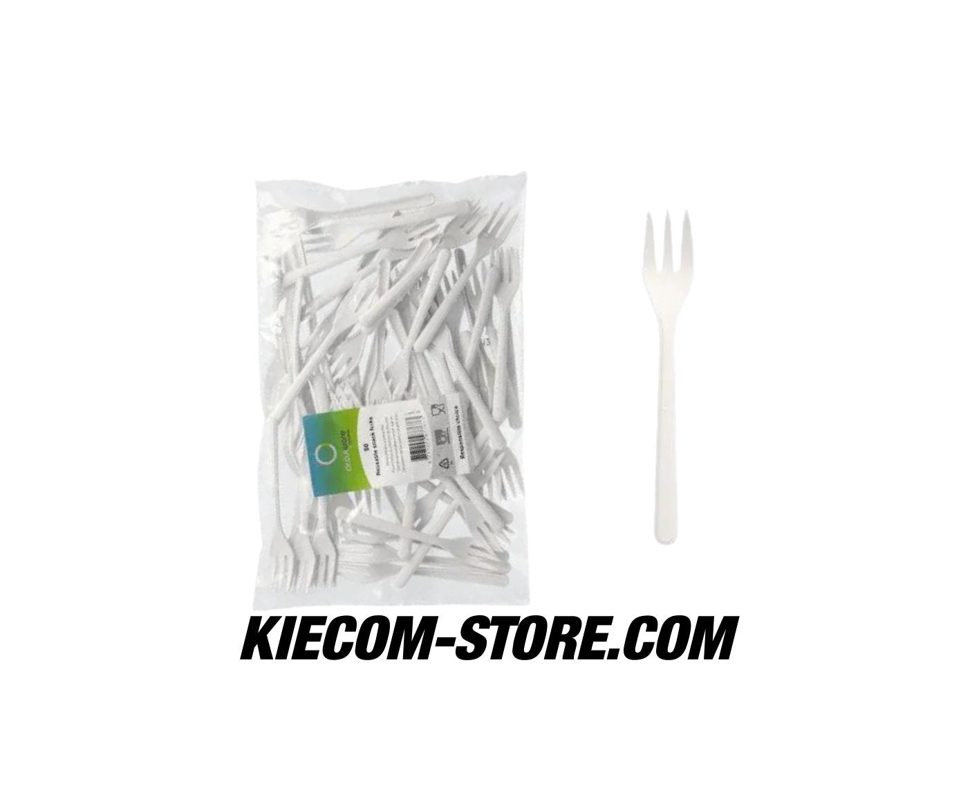 Kuchengabeln/Snackgabeln(Mehrweg), PP, 13 cm, weiss, extra stabil