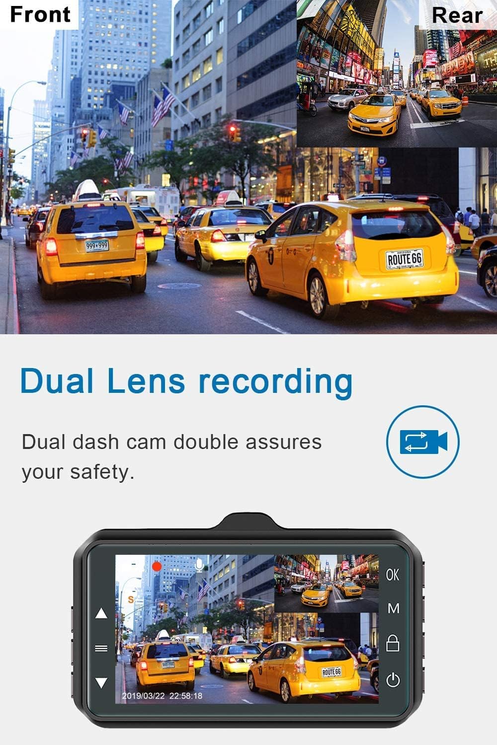 Dashcam mit Rückfahrkamera von Chortau