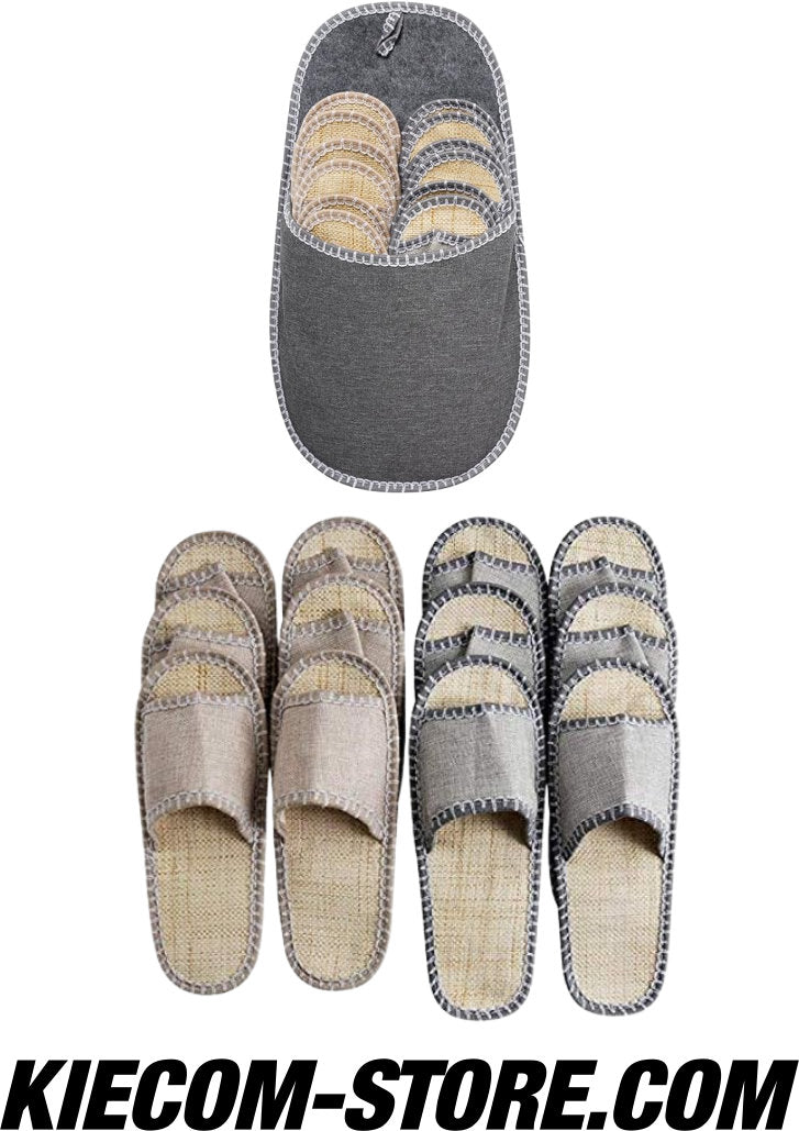 Gästehausschuhe  Hausschuhe Gäste Pantoffeln  6er Set von GWELL