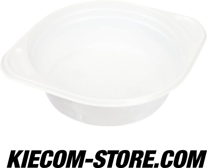 Suppenschalen PP rund 500ml Ø 15,6 cm · 4,5 cm weiss mit Anfasser
