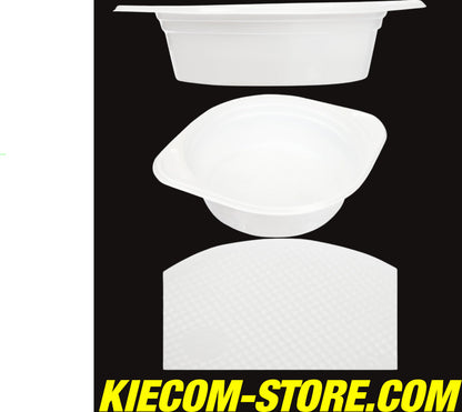 Suppenschalen PP rund 500ml Ø 15,6 cm · 4,5 cm weiss mit Anfasser